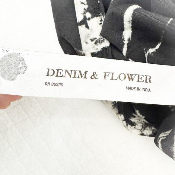 Denim & Flowers Ricky Singh Tie Dye T-Shirt Patterned Tee Size L Mint - Picture 4 of 7